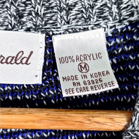 Mens Sweater Medium Vintage Pullover Geometric Grandpa Cosby‎ Dad Classic 90s - Picture 3 of 7